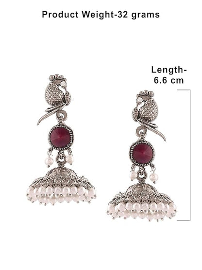 Oxidised earrings jhumka in traditional Indian design
