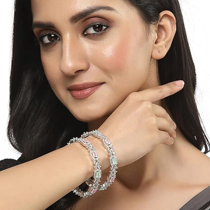 AD Diamond Bangles Set of 2
