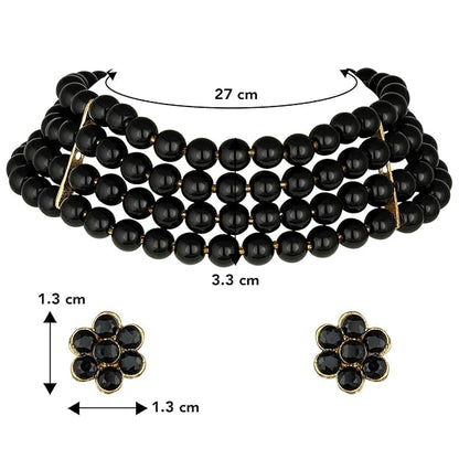 Maharani Necklace in Traditional Maharani Haar Necklace with Earrings Bridal Jewellery Set for Women