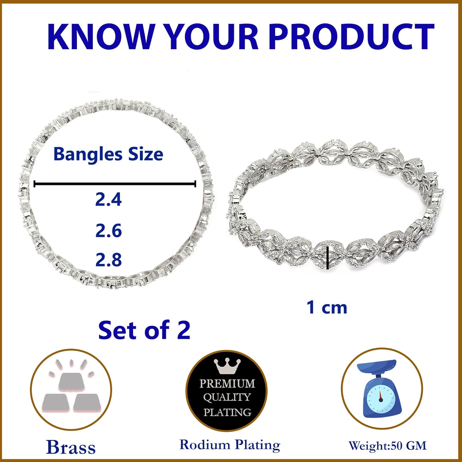 Silver plated bracelets with classic stylish design
