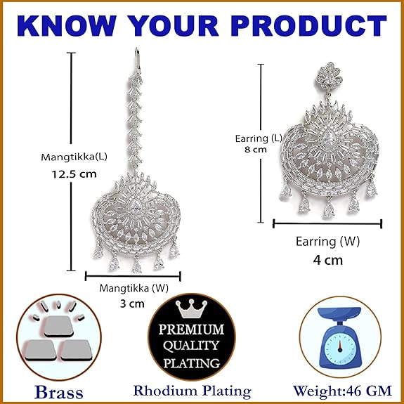 American diamond jewelry set with elegant traditional look