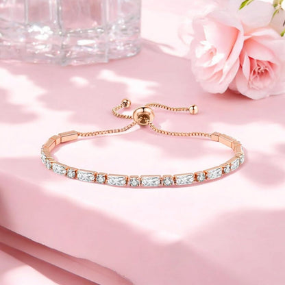 Stylish Cubic Zirconia American Diamond Adjustable Bracelet For Women & Girls Bracelet, Gift for Her