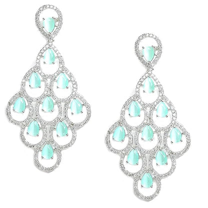 American Diamond Contemporary Drop Earrings