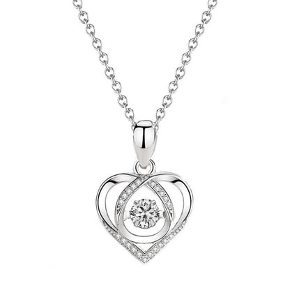 Beating Heart Necklace Women's Korean-style Elegant Smart Heart-shaped Collarbone Necklace Valentine's Day Gift Pendant