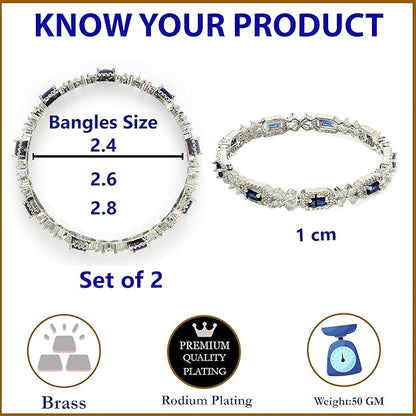 Cubic zirconia bangles with brilliant sparkling stones