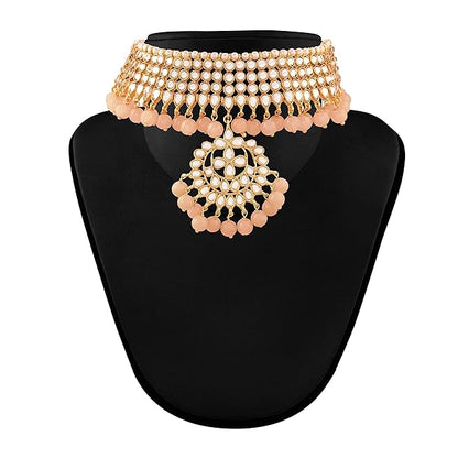 Bridal Kundan Jewellery Pearl Choker Set
