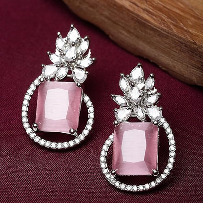 American Diamond Paisley Stud Earrings