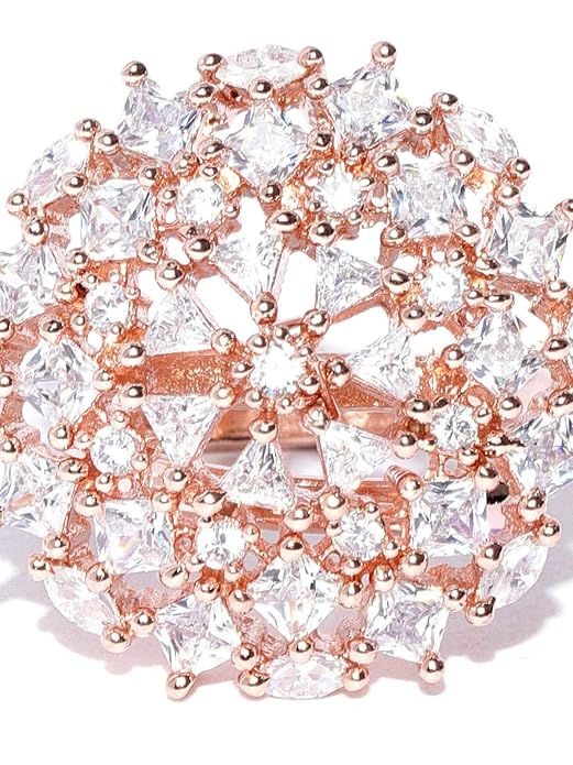 Adjustable cubic zirconia rings for comfortable fit