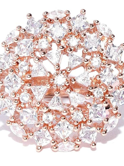 Adjustable cubic zirconia rings for comfortable fit