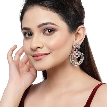 American Diamond Chandbali Earrings