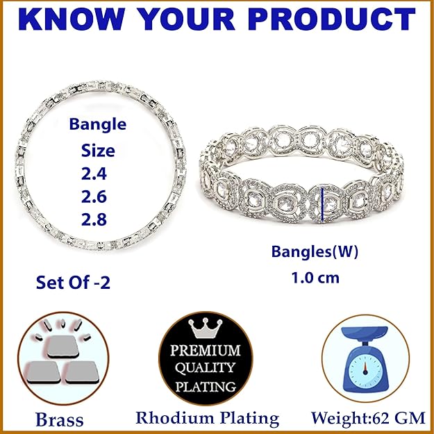 AD bangles with premium diamond look shine