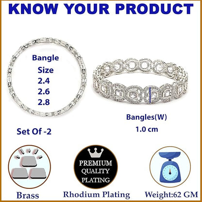 AD bangles with premium diamond look shine