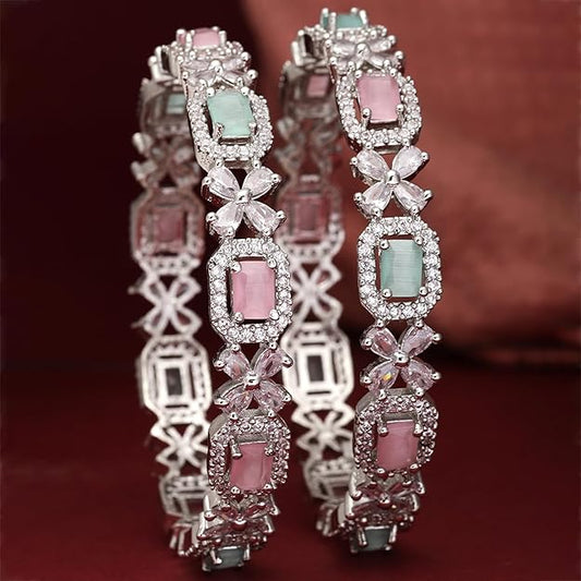 AD Diamond Bangles Set of 2