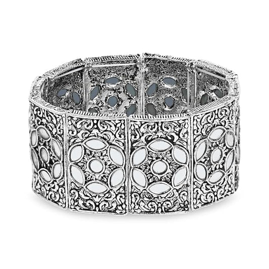Womens Stretch Bracelets Oxidised Afghani Design
