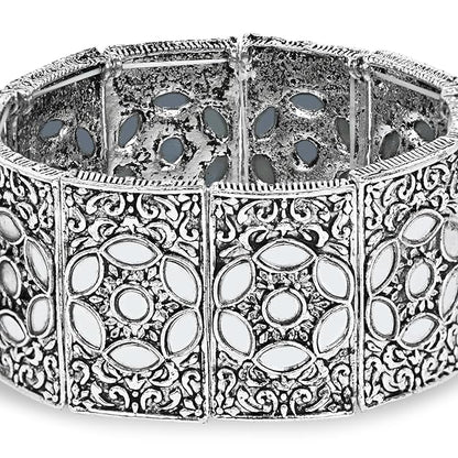 Womens Stretch Bracelets Oxidised Afghani Design