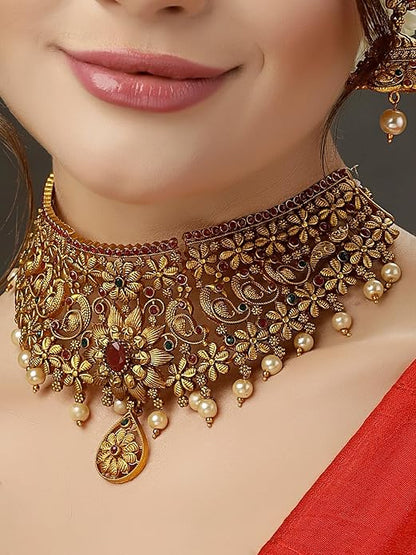 Antique Temple Jewellery Choker Set