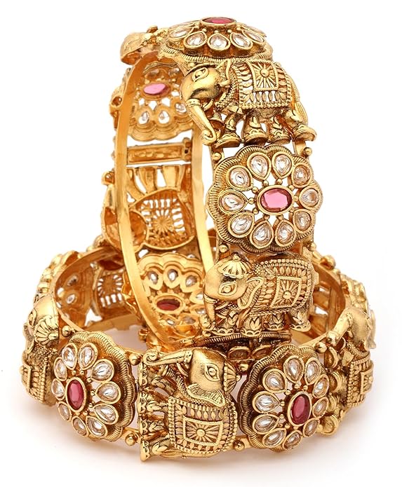 Temple Jewellery Bangles | Set of 2