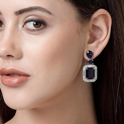 American Diamond Crystal Studded Drop Earrings