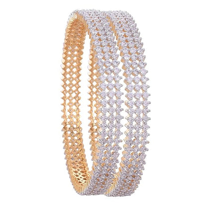 AD Jewellery White American Diamond Bangles