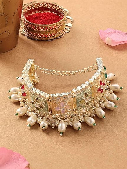Kundan & Beads Ethnic Pearl Bracelet Wedding