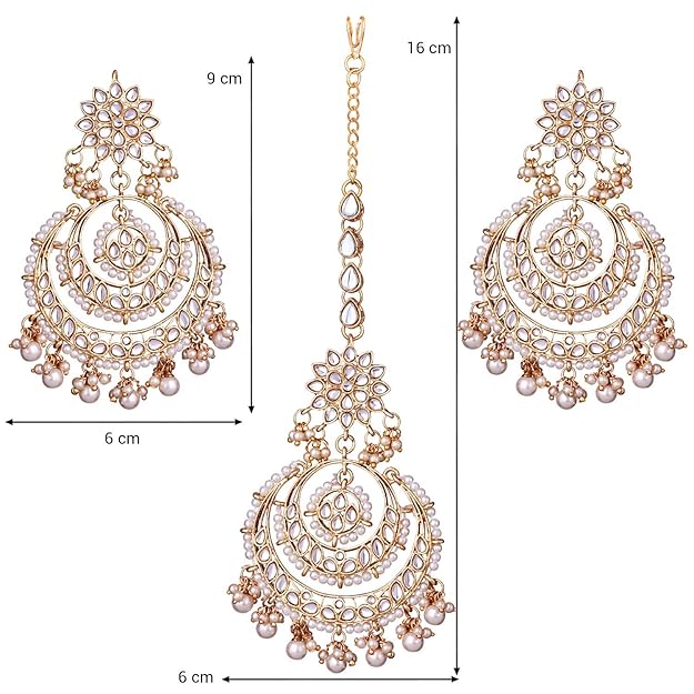 Elegant pearl necklace and earring set for weddings and festive wear