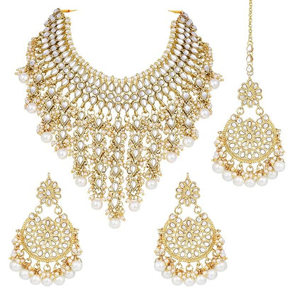 Kundan Faux Pearl Necklace Set