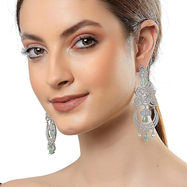 Diamond earrings that dangle with graceful movement