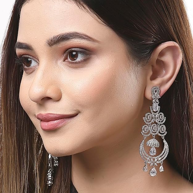 Diamond earrings that dangle with graceful movement