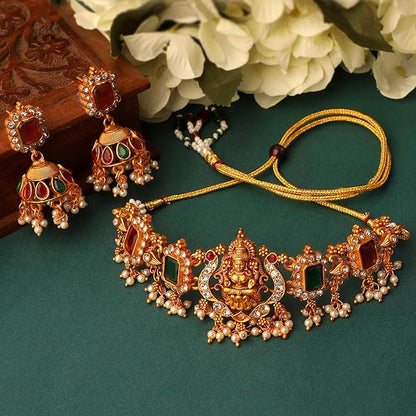 Gold Temple Jewellery Wedding Set