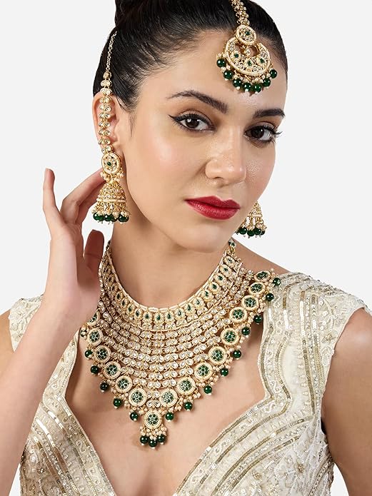 Green Kundan Bridal Necklace Set