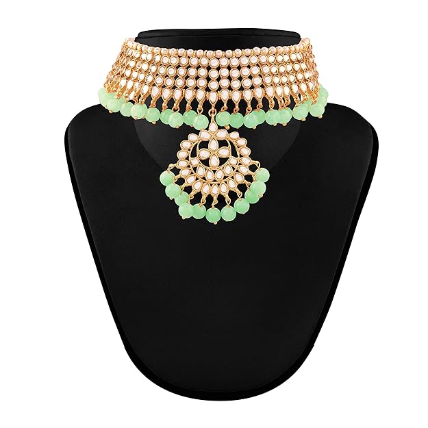 Bridal Kundan Jewellery Pearl Choker Set