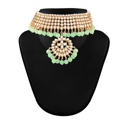 Bridal Kundan Jewellery Pearl Choker Set