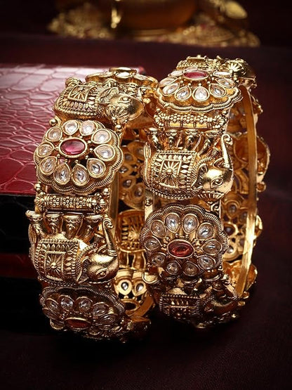 Temple Jewellery Bangles | Set of 2