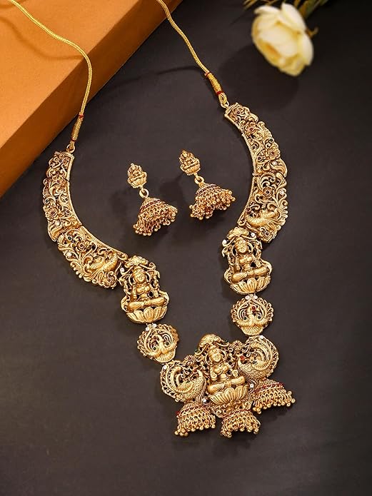 Gold Plated Traditional Temple Jewellery Set