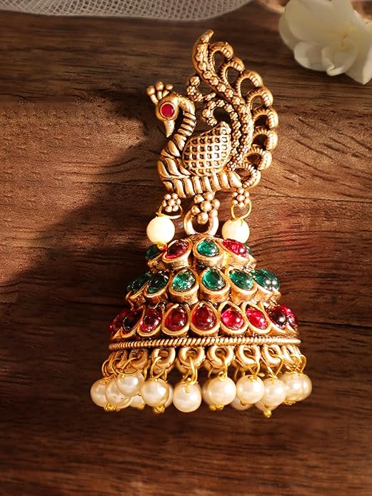 Gold Plated Stylish Traditional Jhumka Earrings