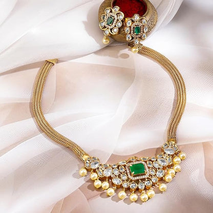 Temple Jewellery Choker CZ Set