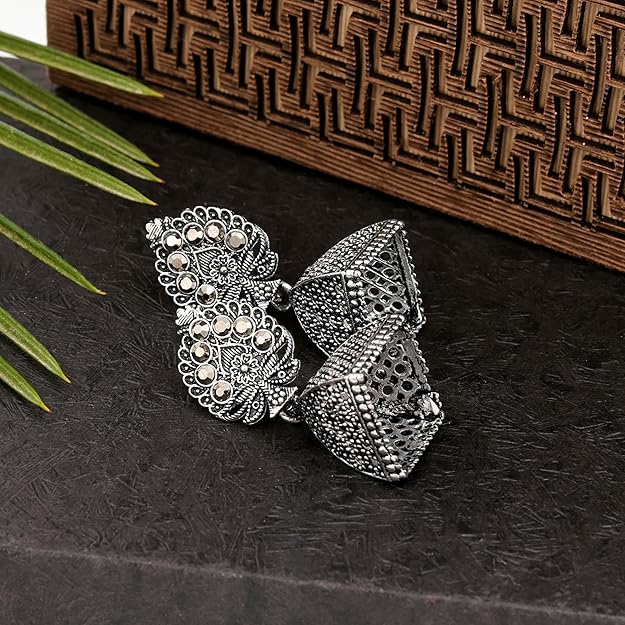 Traditional Earrings Jhumka Oxidised Set of 12