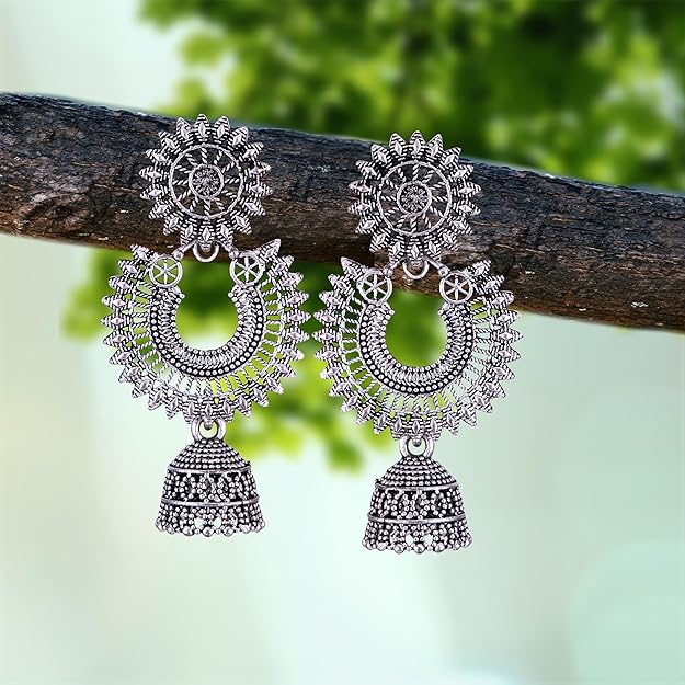 Chandbali Stylish Jhumkas Traditional Earrings Set of 4