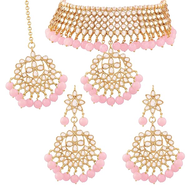 Bridal Kundan Jewellery Pearl Choker Set