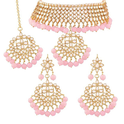 Bridal Kundan Jewellery Pearl Choker Set