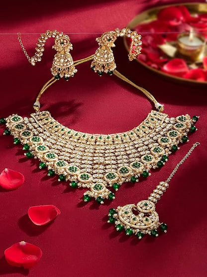 Green Kundan Bridal Necklace Set