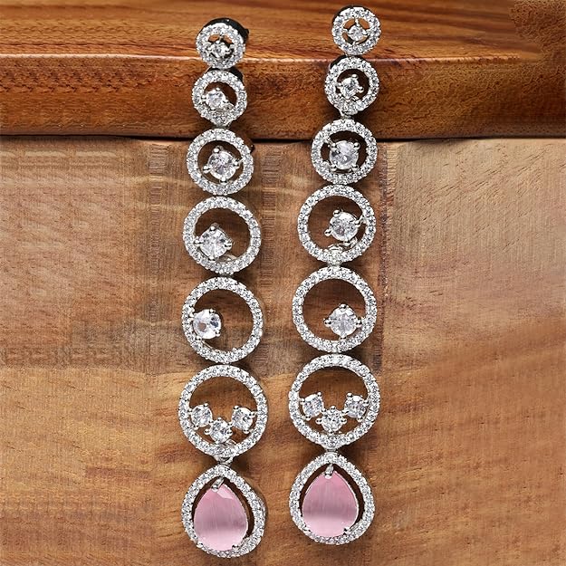 Diamond drop earrings for women for weddings and parties