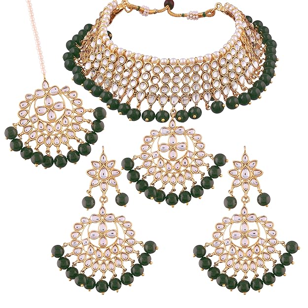 Bridal kundan jewellery set for Indian wedding wear