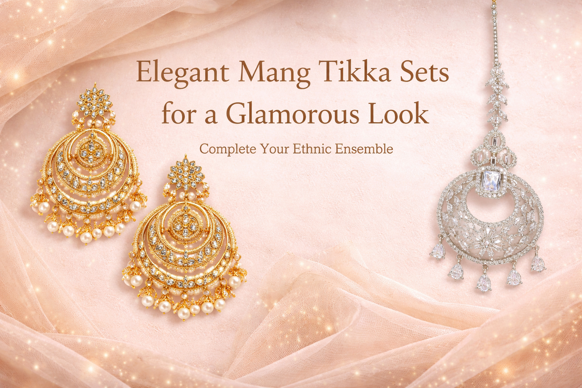 Mang Tikka Earrings Set