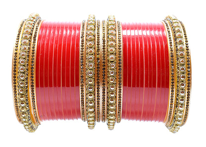 Gold Plated & Pearl Chuda Set for Women