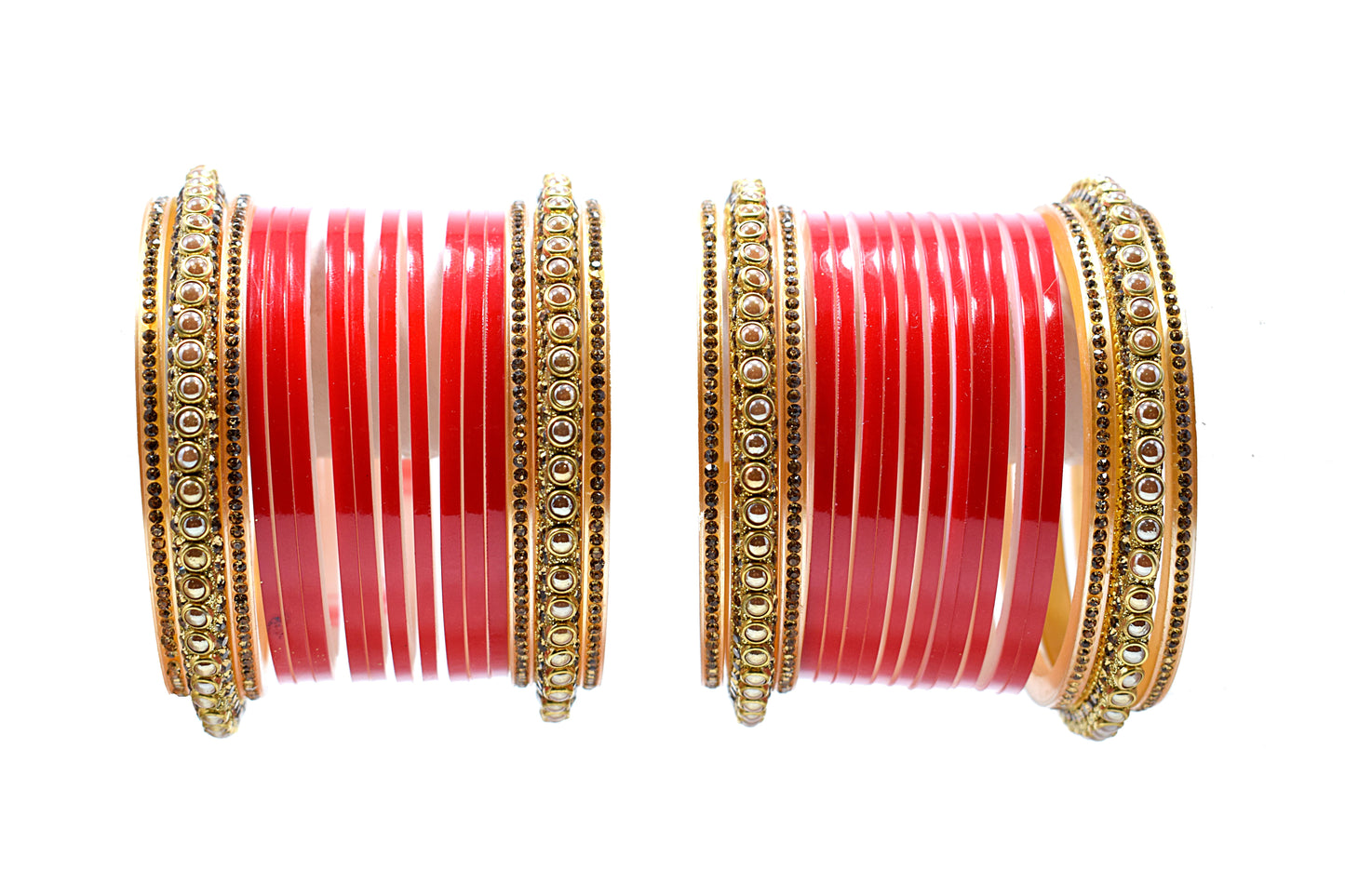 Gold Plated & Pearl Chuda Set for Women