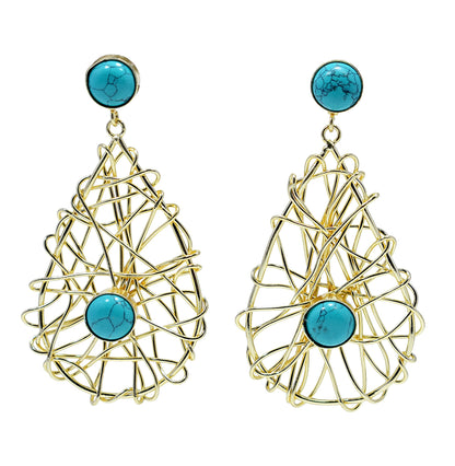 Matt Jaal Brass Earrings Set Studded With Premium Stone For Daily and Occasion Wear Wedding Gift Charming Fashion Jewelry