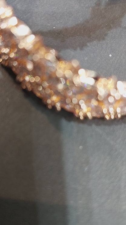 Beautiful CZ Studded Rose Gold Plated Traditional White Heavy Kada Bangles Set for Women